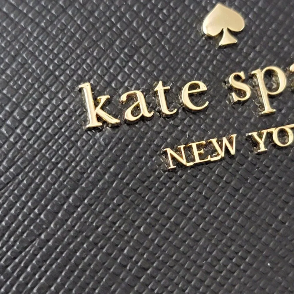 NWT Kate Spade ♠️ Lucy Black Saffiano Leather Zip Wristlet